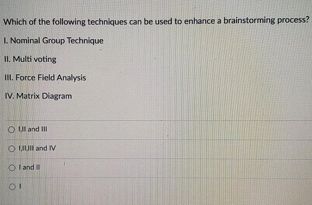 Which of the following techniques can be used to