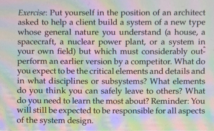 no sheeting please be original Exercise: Put