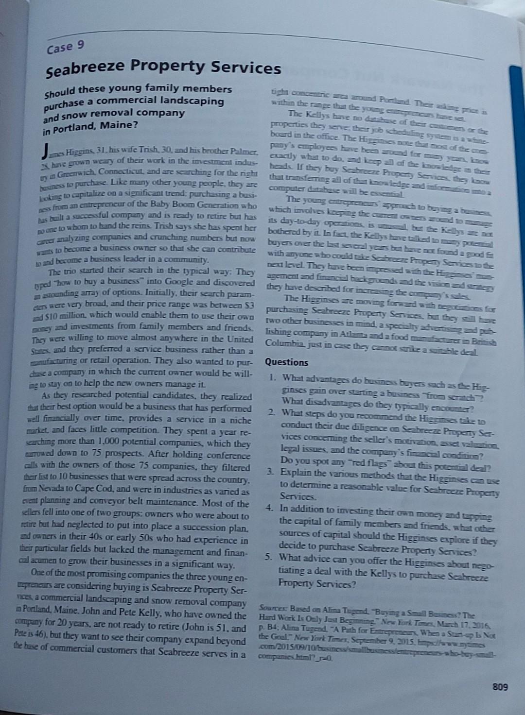 Case Study 9 Sea Breeze Property Services b. What