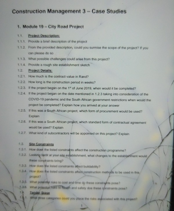 please assist with the above 1.4.4. Pre-Tender