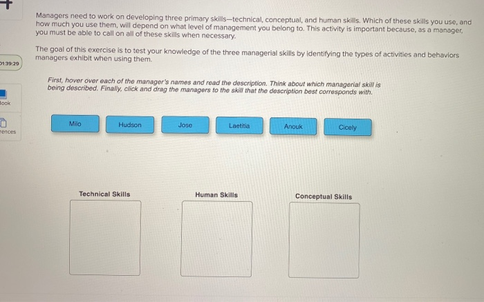 Managers need to work on developing three primary