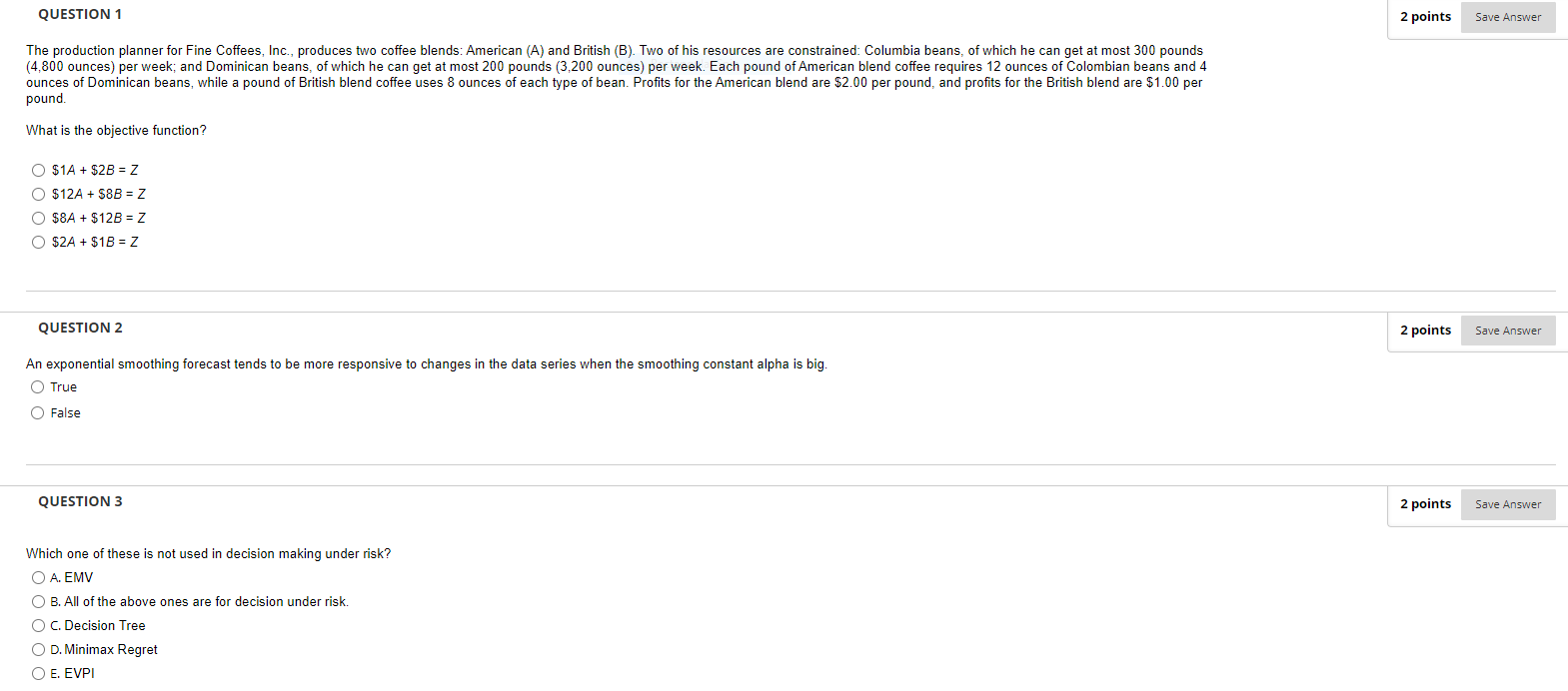 pound. What is the objective function?