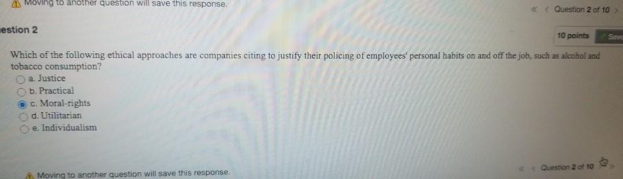 A Moving to another question will save this