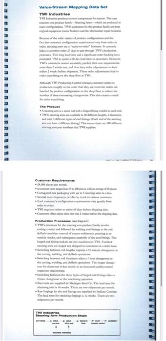 Value Stream Map for the case presented below