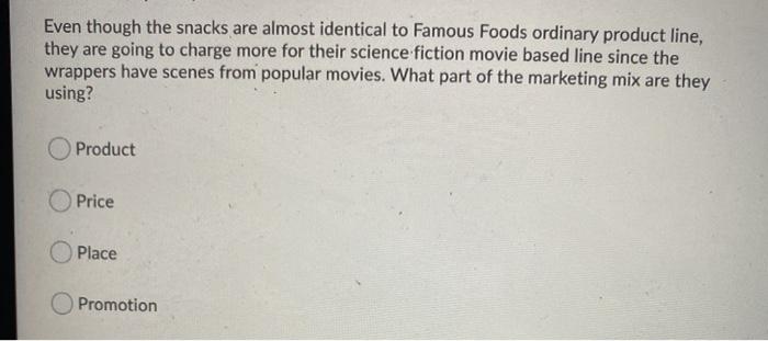 Even though the snacks are almost identical to