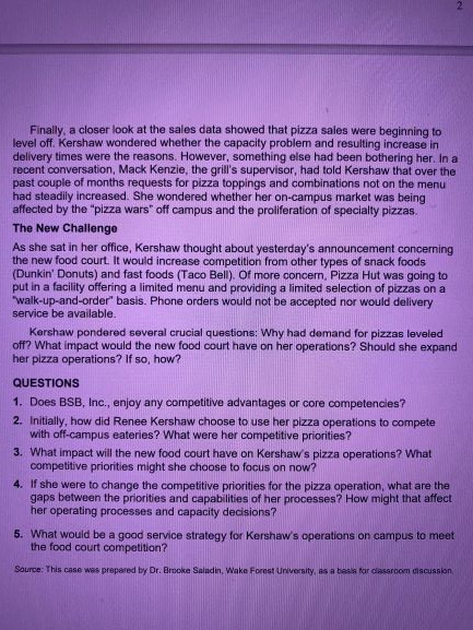 1. Does BSB, Inc., enjoy any competitive