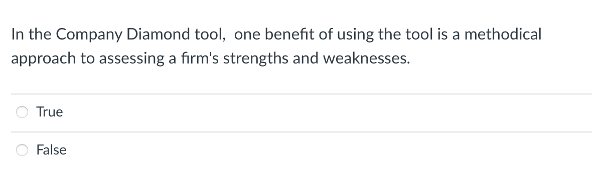 In the Company Diamond tool, one benefit of using
