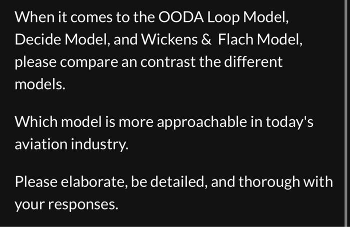 When it comes to the OODA Loop Model, Decide