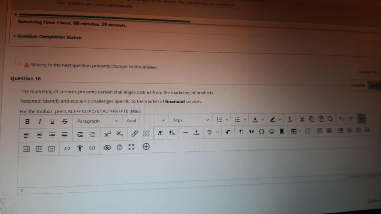 Remaining Time 1 hour, 08 minutes 39 seconds