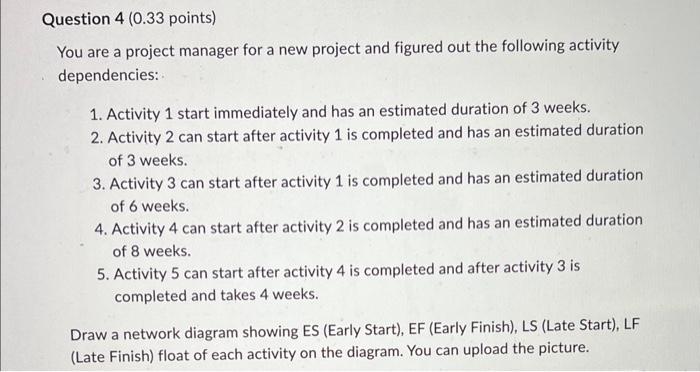 Calculate the expected activity duration using