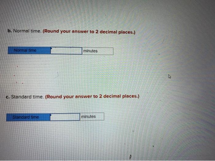 I need help Problem 7-2 (Algo) A job was timed