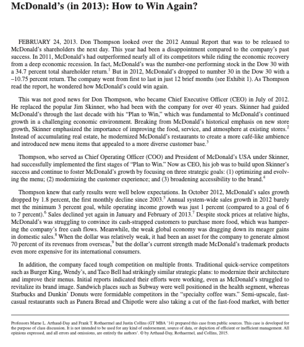 How does McDonald's create value for its