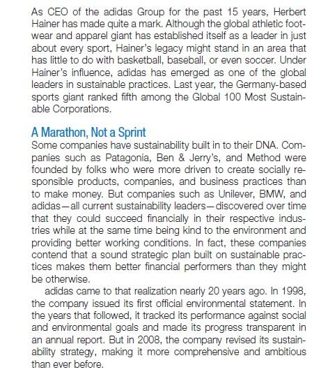 Question: Analyze adidass business according to