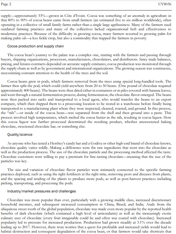 Case study questions: 2. Create a brief a