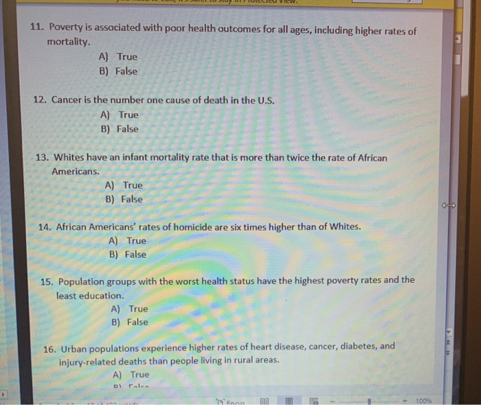 11. Poverty is associated with poor health