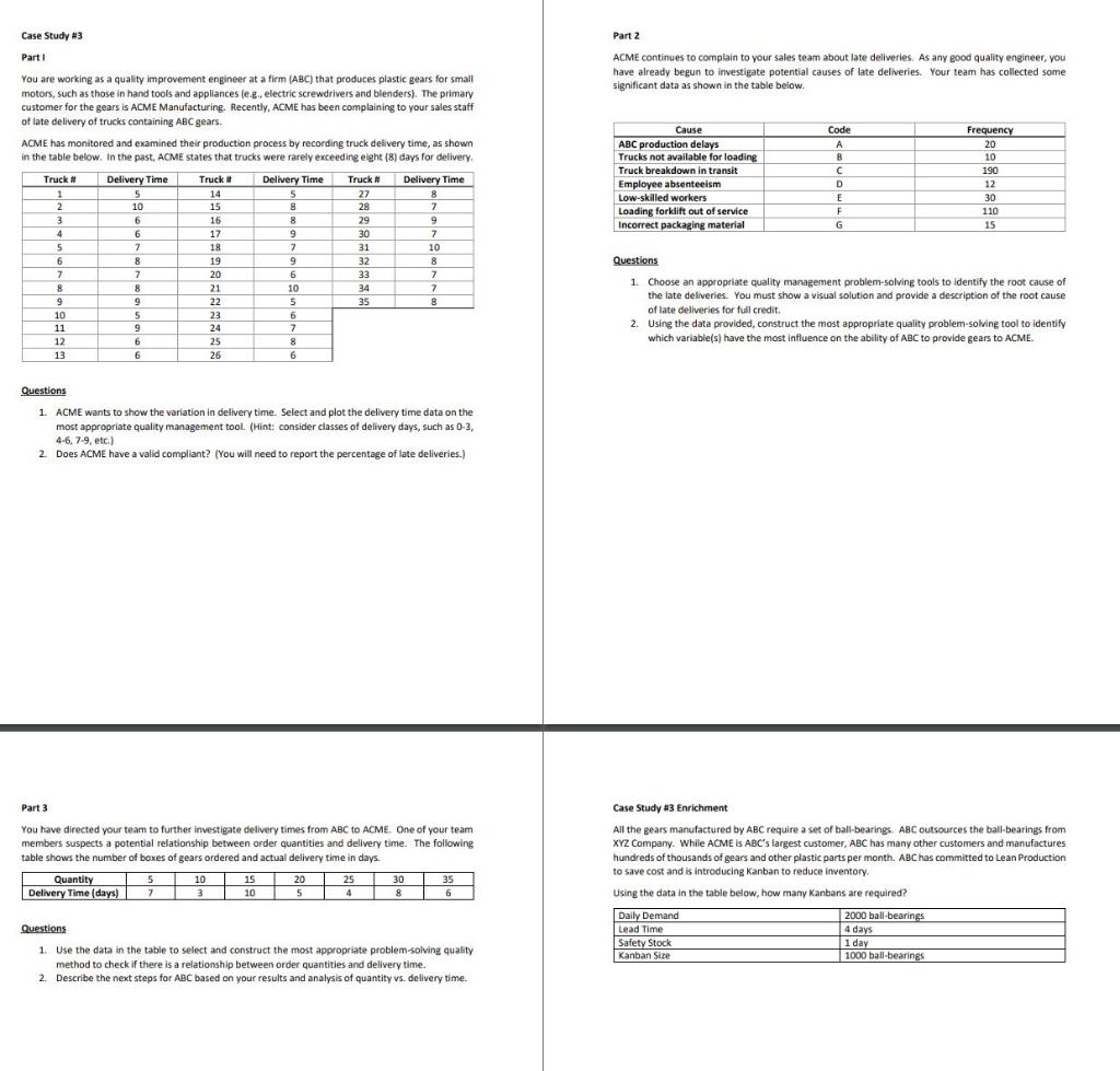 Case Study 3 Part 2 Parti ACME continues to