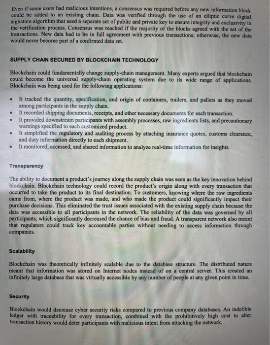 BLOCKCHAIN: A NEW SOLUTION FOR SUPPLY INTEGRITY