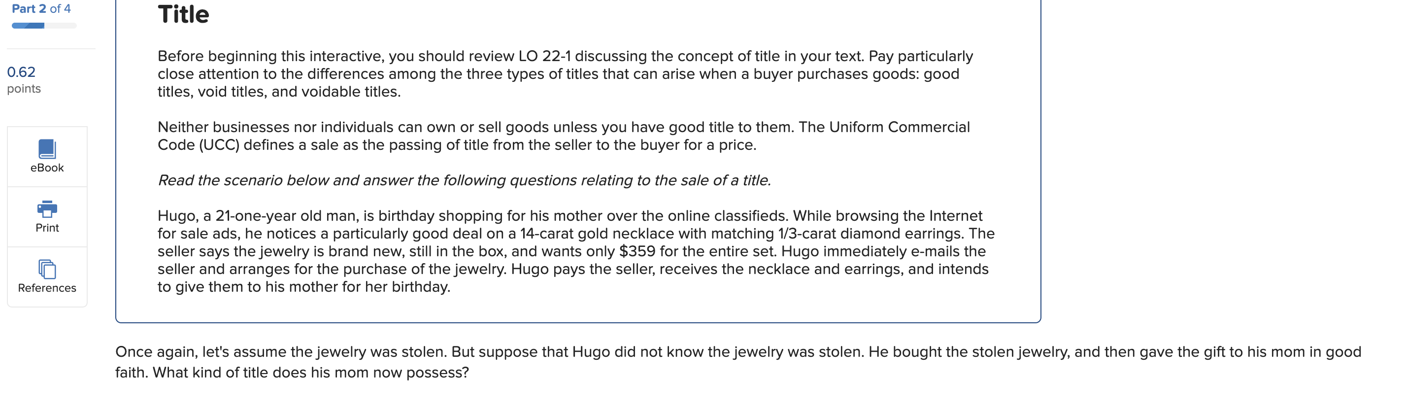 All four parts are a part of one question. Part 1