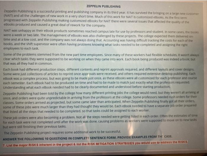 ZEPPELIN PUBLISHING Zeppelin Publishing is a