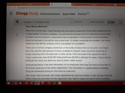 Human Resource Chapter 12, Problem 21Q Does Money