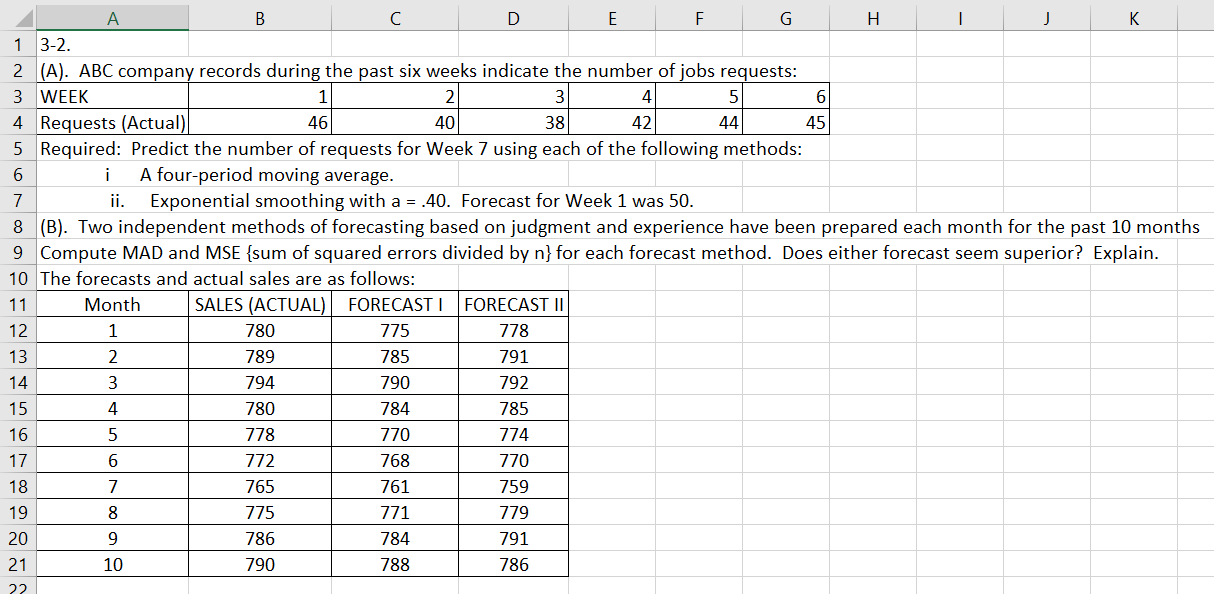H. I 6 A B D E F G J K 1 3-2. 2 (A). ABC company