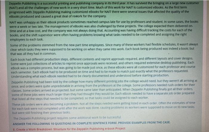 Zeppelin Publishing is a successful printing and