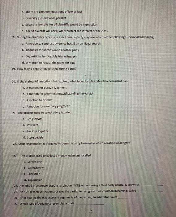 NAME DATE 1. What are the main purposes of a