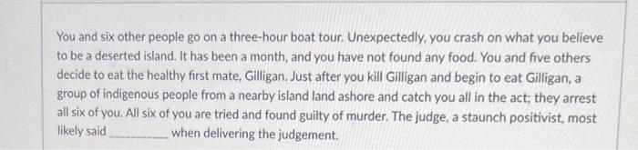 You and six other people go on a three-hour boat