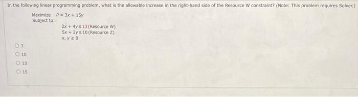 help pls In the following linear programming