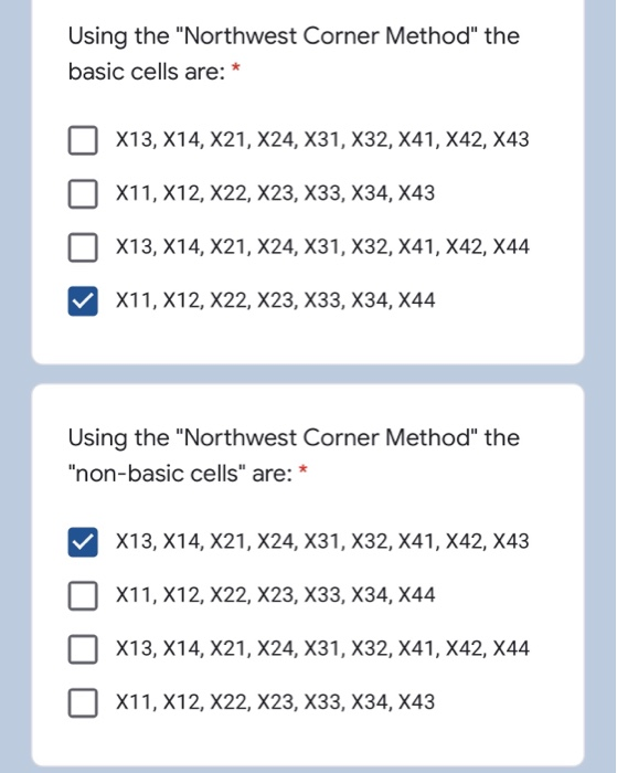 Transportation Problem: Algorithm Using the