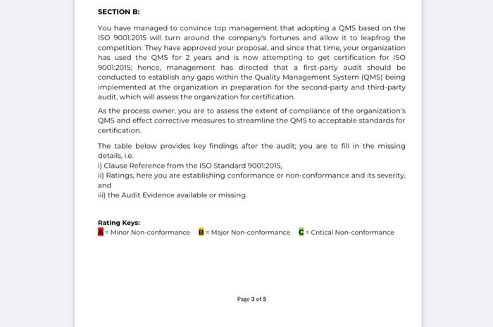 SECTION B: You have managed to convince top