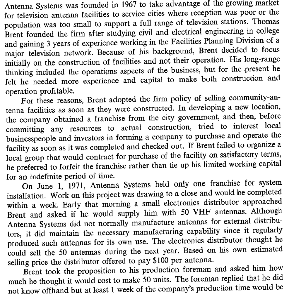 I need help with this problem Antenna Systems was