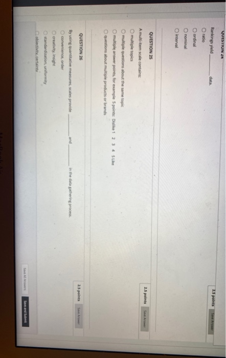 QUESTUN 24 2.5 points Swewe Rankings yield Oratio