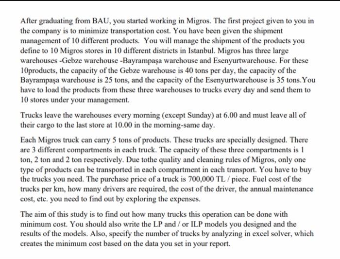 management science minimizing transportation