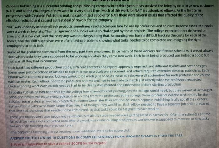 Zeppelin Publishing is a successful printing and