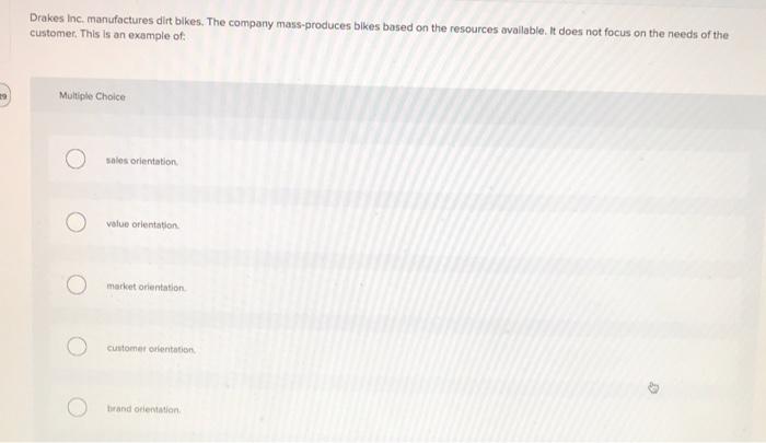 Drakes Inc. manufactures dirt bikes. The company