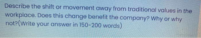 Describe the shift or movement away from