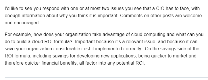 I'd like to see you respond with one or at most