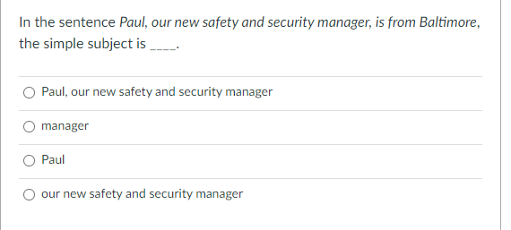 In the sentence Our new supervisor will be Barb