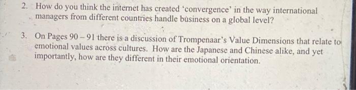 1. Give some examples and countries where