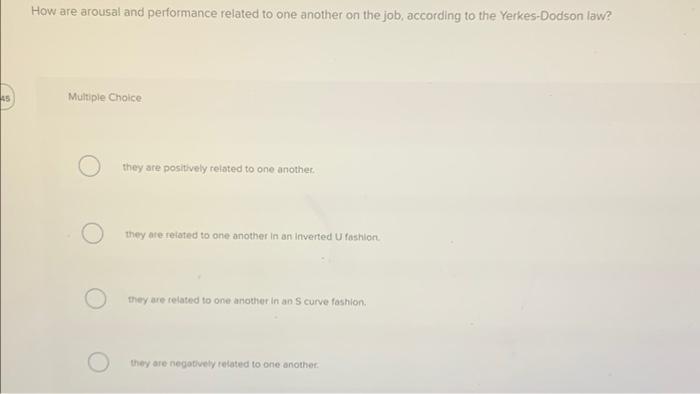 How are arousal and performance related to one