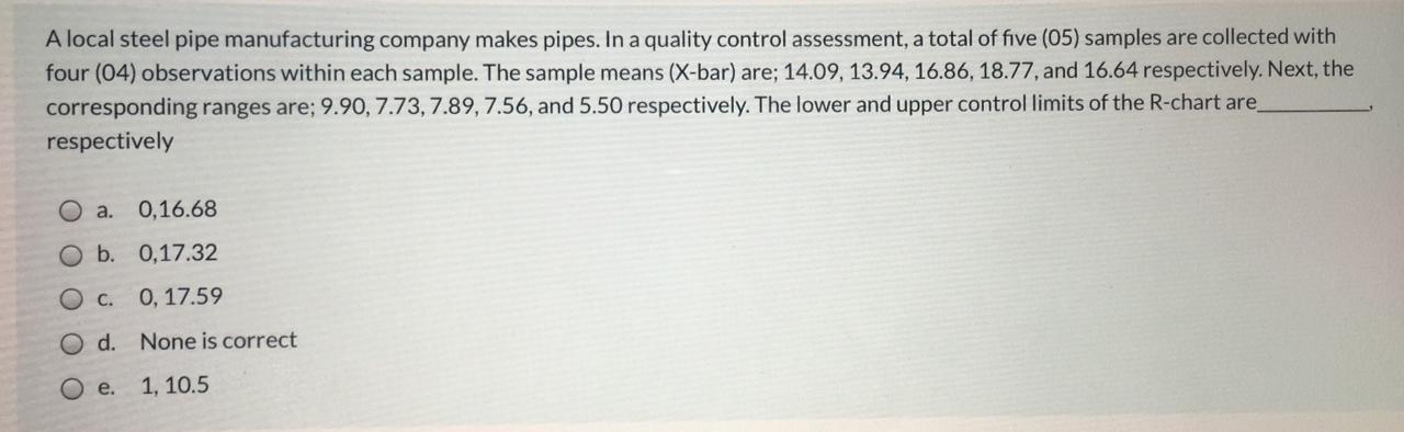 A local steel pipe manufacturing company makes