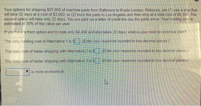 Your options for shipping $97 860 of machine