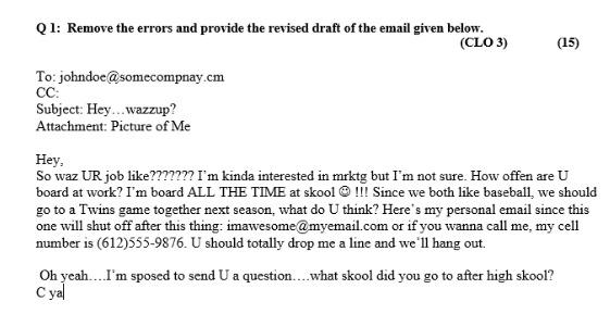 (15) Q1: Remove the errors and provide the