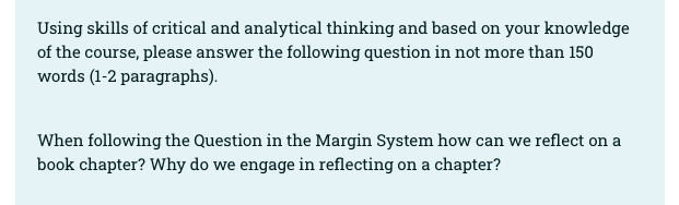 Using skills of critical and analytical thinking