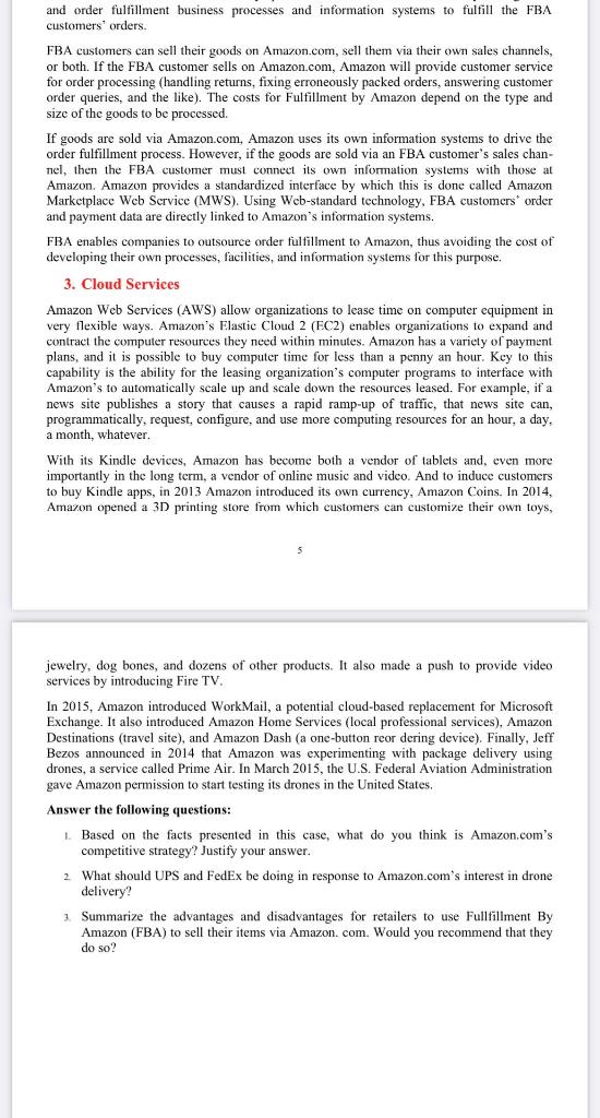 answer this please Case Study 2: Amazon On Cyber