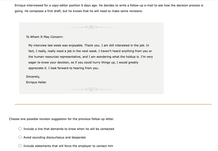 4. After the Interview The job search doesn't end