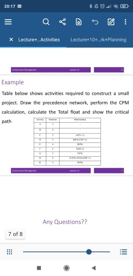 20:17 D 5 X Lecture+...Activities