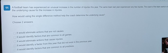 11 A football team has experienced an unusual