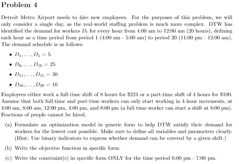 answers will be upvoted! Problem 4 Detroit Metro